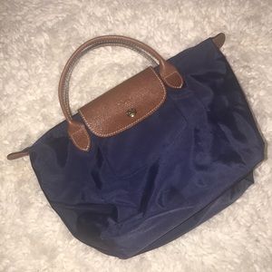 'Mini Le Pilage' navy Long Champ bag