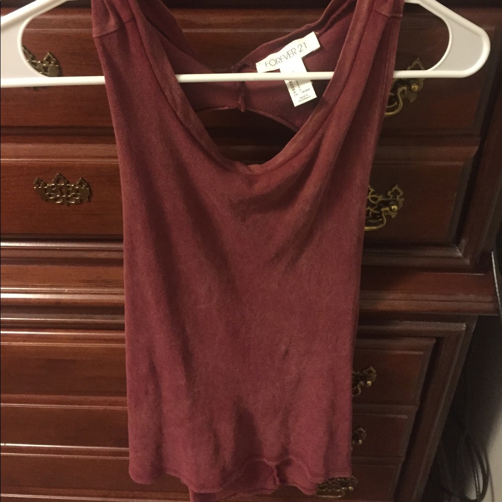 F21 open back tshirt