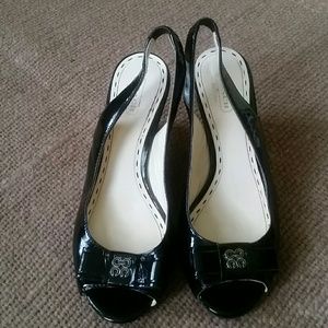Coach  open toe wedges