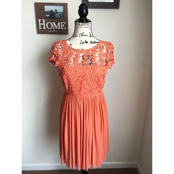 Beautiful Coral Mini Sundress - Picture 1 of 4