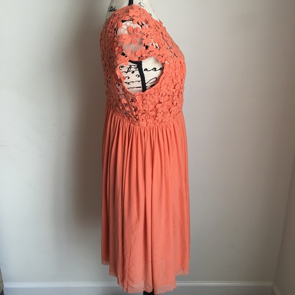 Beautiful Coral Mini Sundress - Picture 2 of 4