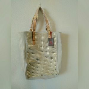 NWT - Kelsi Dagger Cicely Suede Studded Tote