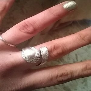 Antique Oenida spoon ring