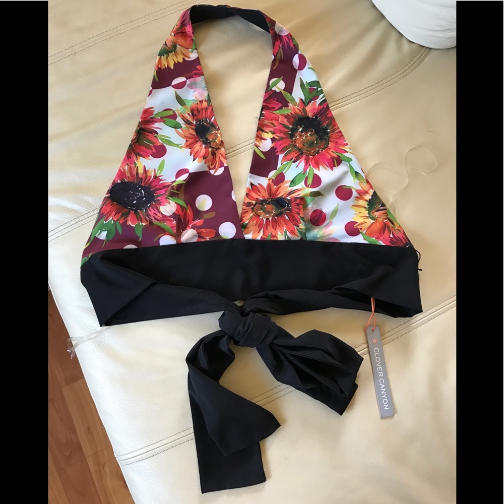 Clover Canyon Halter Top with Wrap Ties,NWT size S