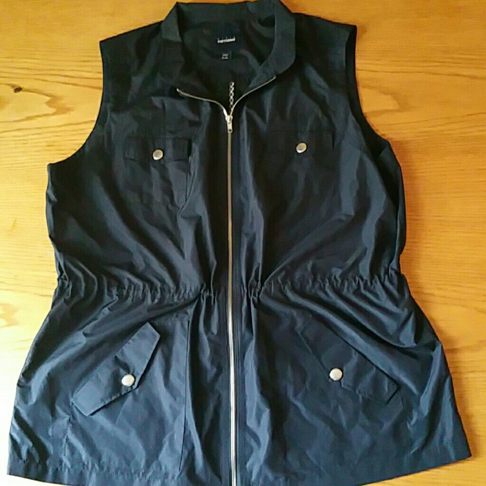 Basic Editions 4 Pocket Navy Blue Vest