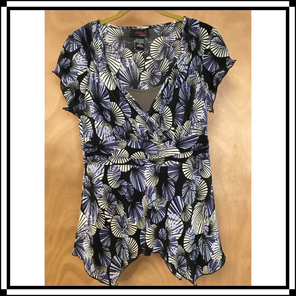 Black & Purple Dressy Blouse