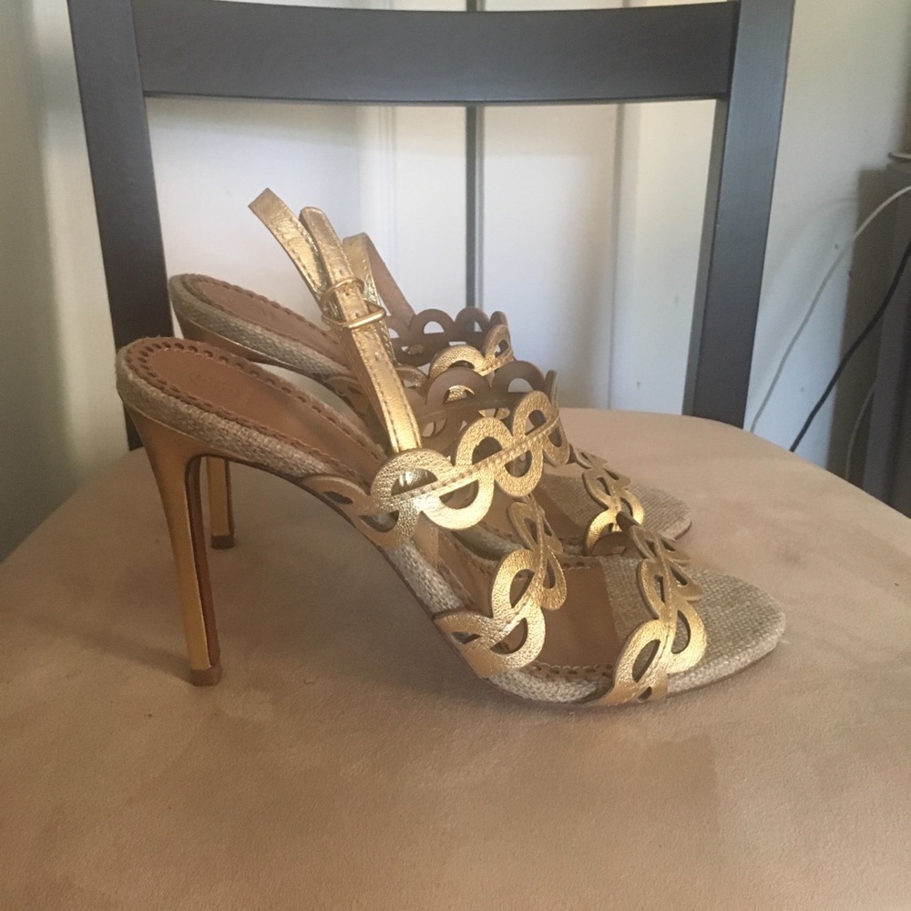 Tory Butch metallic sandal