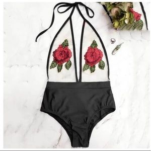 Rose stitched one piece