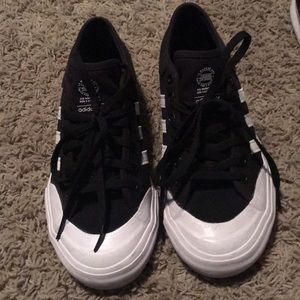 Black and white adidas