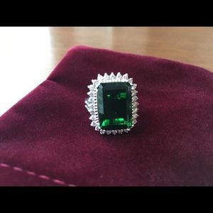 Kenneth Jay Lane Emerald CZ ring