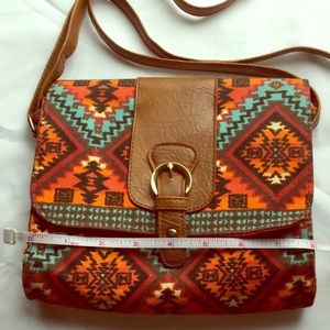 Tribal Print Brash Shoulder Bag