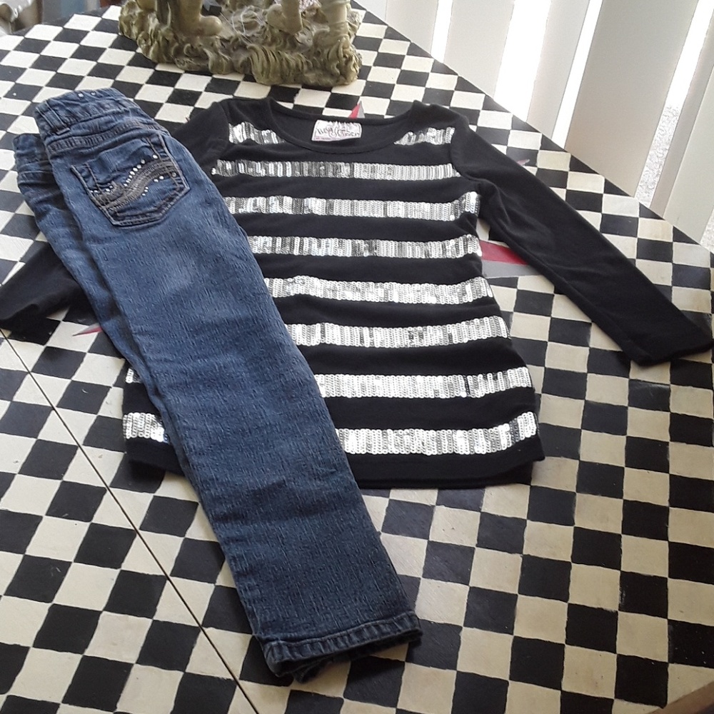 Mudd jeans and Beautees top sz 6