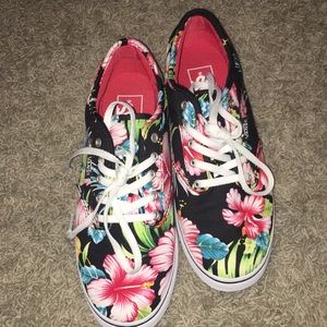 Flora print vans