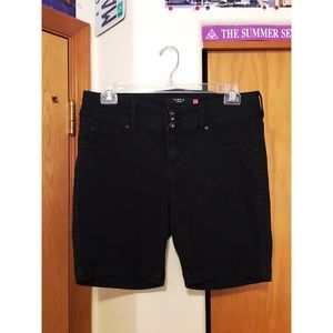 Torrid Black Bermuda Jegging Shorts