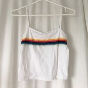 OS RAINBOW CROP TANK TOP BRANDY MELVILLE
