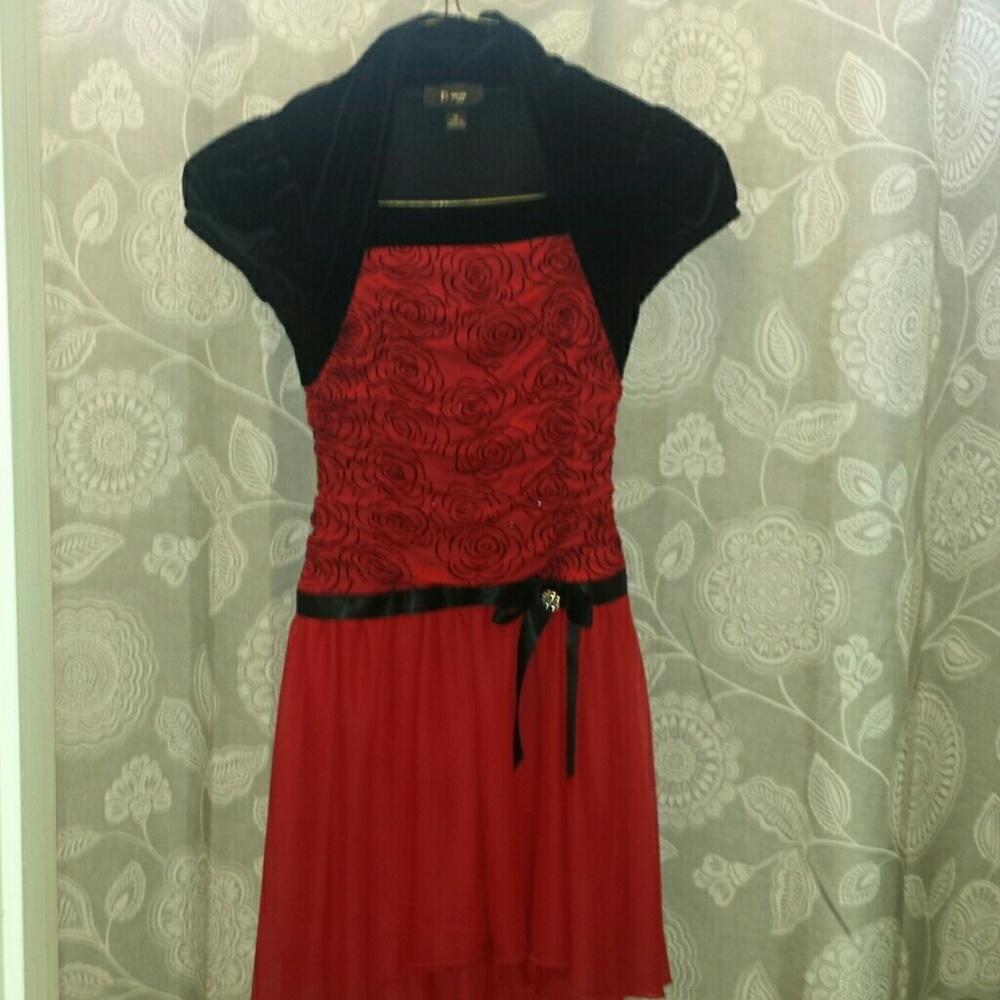 Youth size 12 red dress