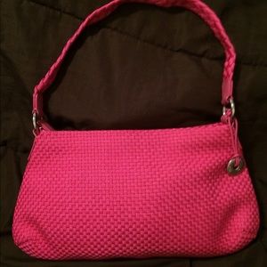 The SAK - Pink fuchsias Basket Weave Purse