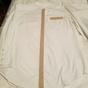 J.Crew shirt with leather trim