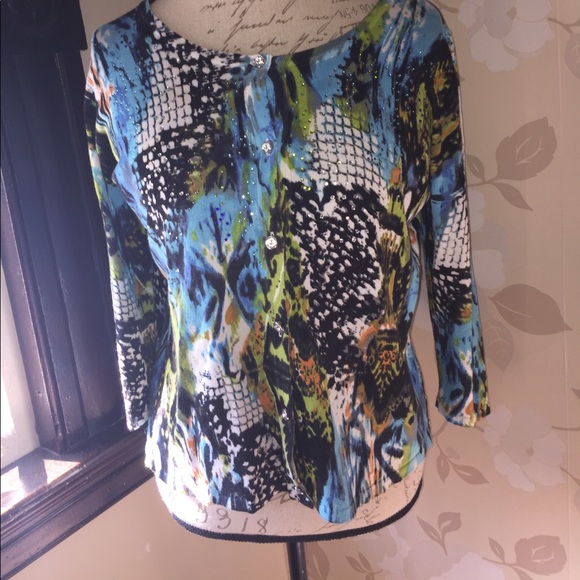 Colorful cardigan glitz and glam! - Picture 6 of 6