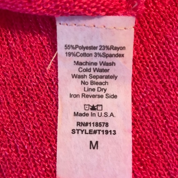 A111-Penelope Project Hot Pink Long sleeve SZ-M - Picture 5 of 5