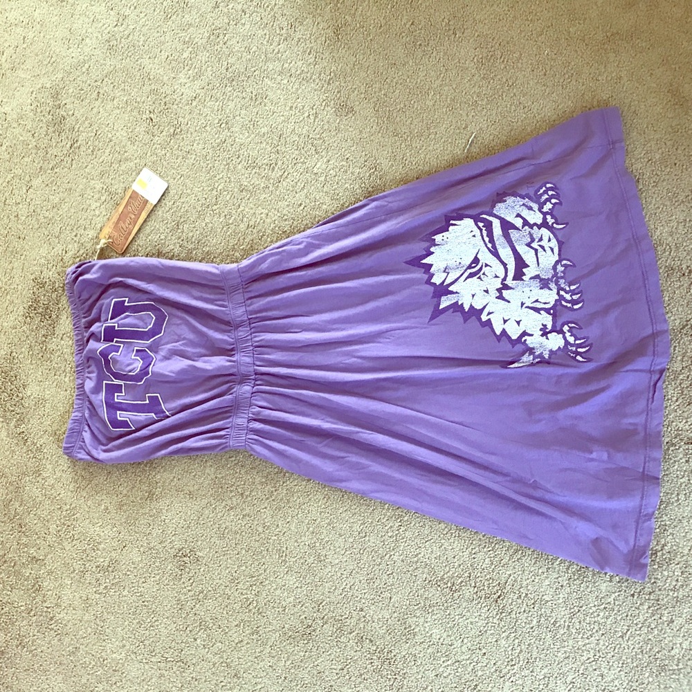 TCU strapless dress