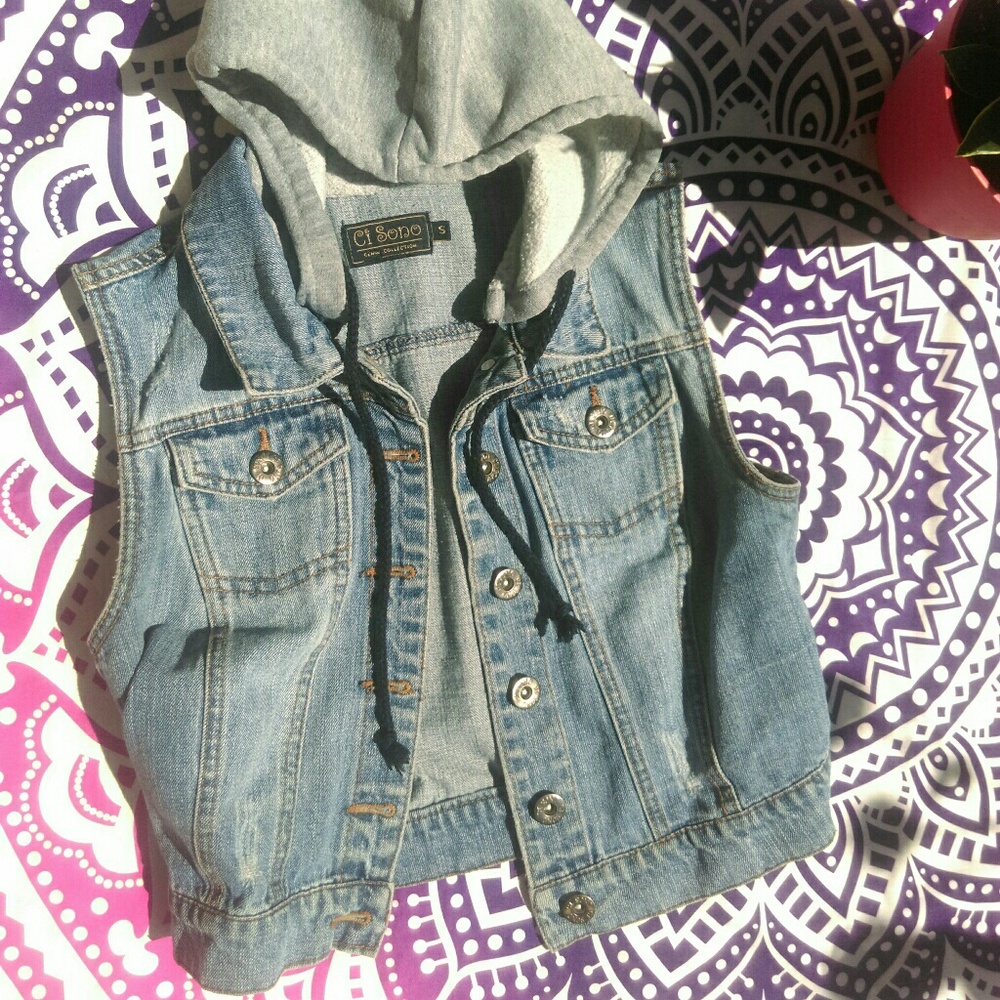 Denim Jacket with Hood