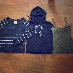 Hollister Mid-Sleeve Tee, Hoodie, & Tank Top