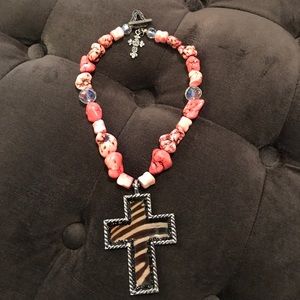 Custom made chunky cross necklace