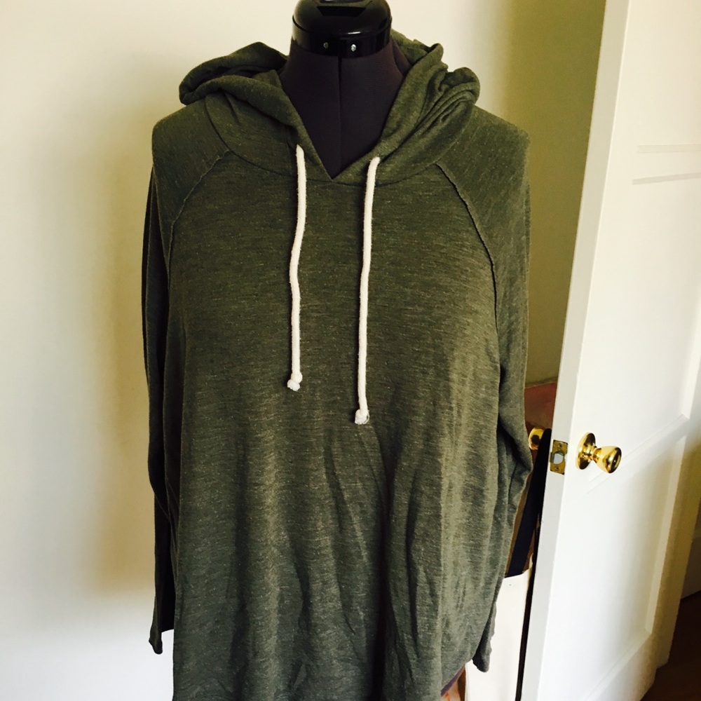 Green hoodie plus size yoga, lightweight