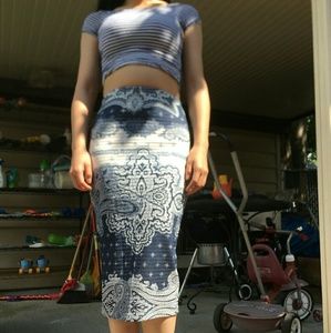 blue skirt