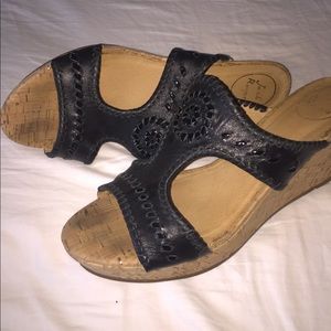 Jack Rogers Emilia Wedges Black
