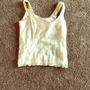Cream lace tank top