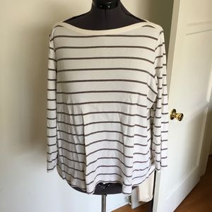 Lands End Boatneck striped top, 2x plus size
