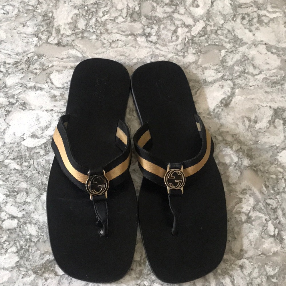 Men's Tan and Black Sandal