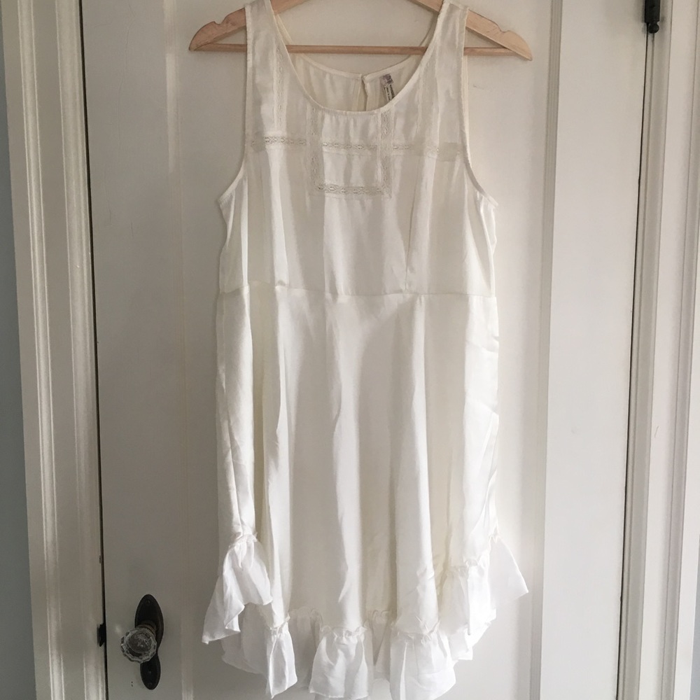 Free People off-white slip dress