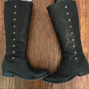 Frye black leather women's tall boot