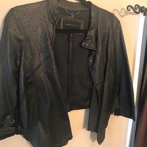 BCBG leather like material jacket