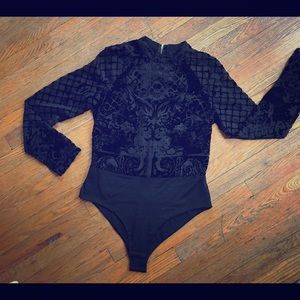 Beautiful Velvet Bodysuit