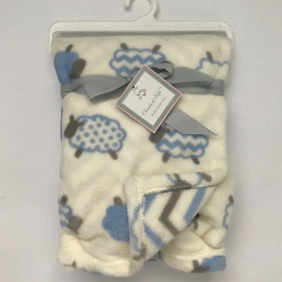 Elements of Style Other - NWT Baby Blanket with Sheep and Chevron prints