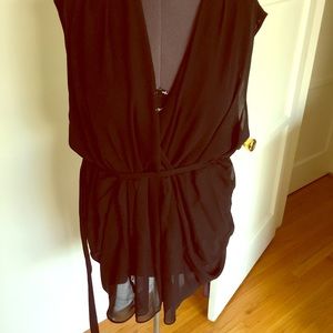 ASOS Curve Black Polyester Sheer Top