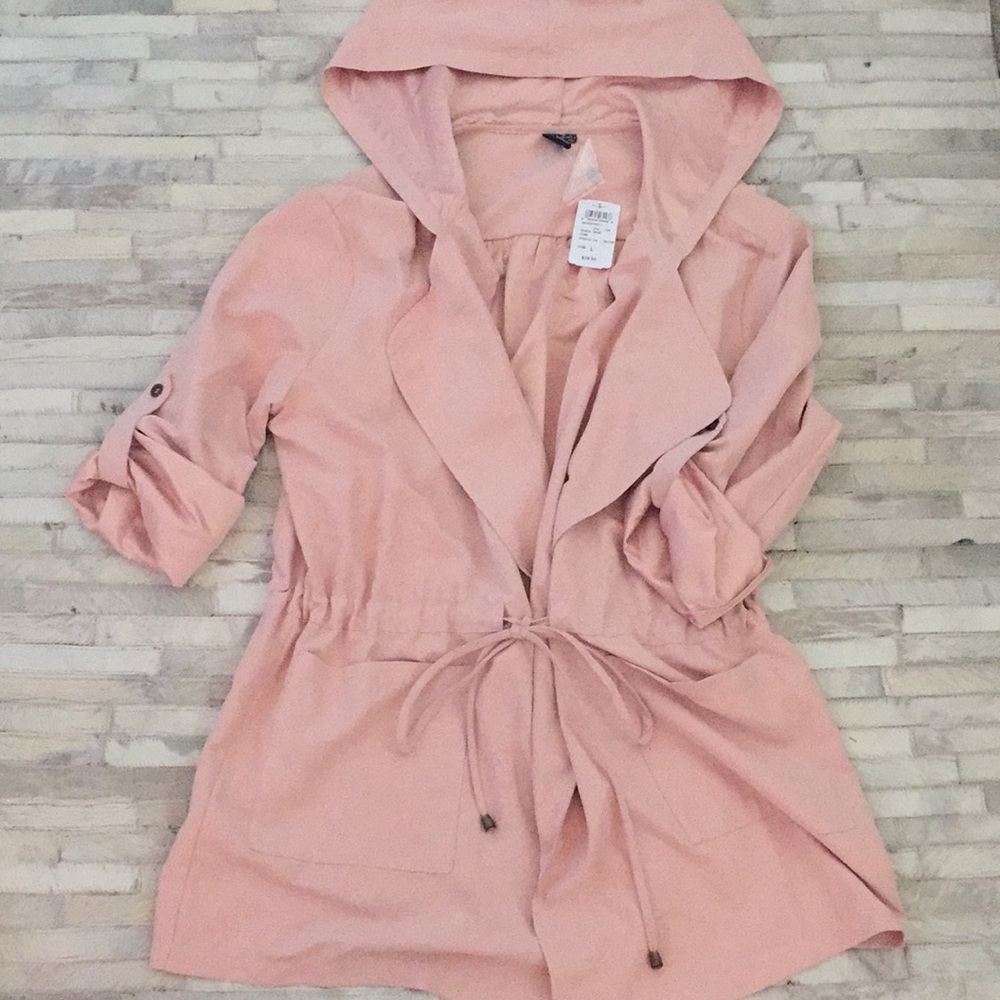 Pink trench coat