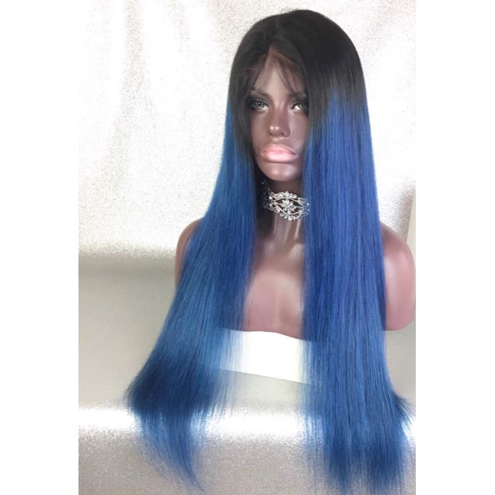 Blue full lace wig