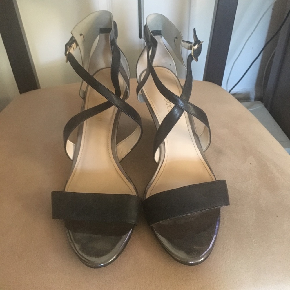 Enzo black wedge heel- never worn!