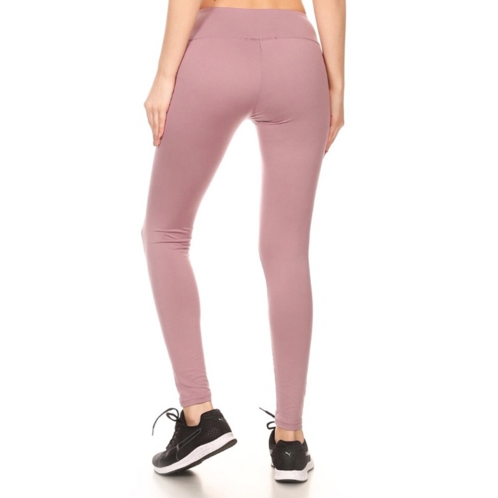 Mauve Purple Moto Comfy Style Leggings Athleisure - Picture 6 of 7