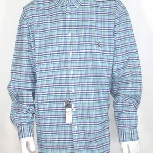 New Ralph Lauren Men's Blue Plaid Shirt 4LT