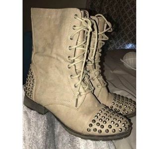 studded combat boots