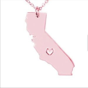 🌴SoCal Love State Necklace- Rose Gold Tone