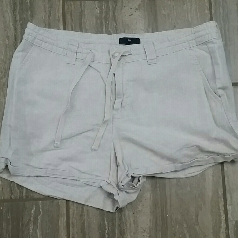 Linen drawstring shorts