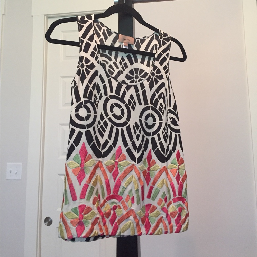 Anthropologie Size 4 Embroidered Tank