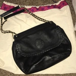 Tory Burch Black Marion Shoulder Bag